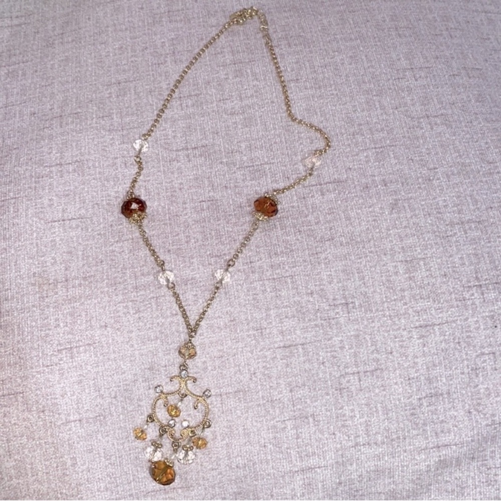 Bead and chain necklace